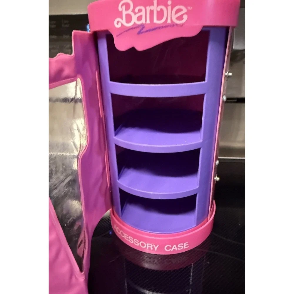Barbie Accessory Case No Drawers Cylinder Doll Organizer Mattel‎ Vintage 1991